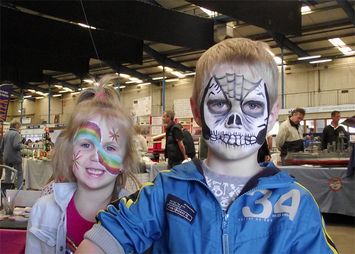 Rainbow and Skullface - Face Painting by Arty-Faces - Bristol