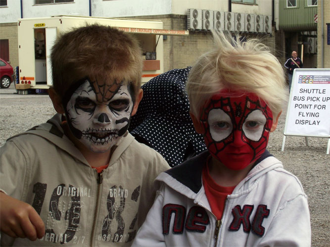 Skullface and Spiderbunny - Face painting by Arty-faces - Bristol